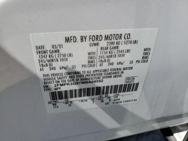 Photo 13 VIN: 2FMPK3G97MBA09552 - FORD EDGE SE 