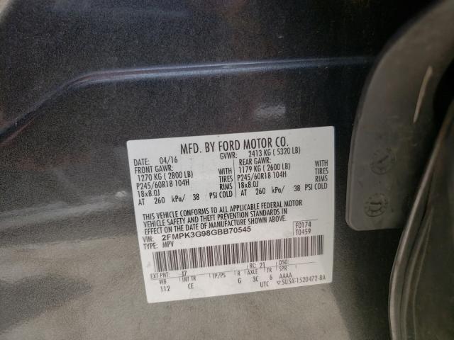 Photo 9 VIN: 2FMPK3G98GBB70545 - FORD EDGE SE 