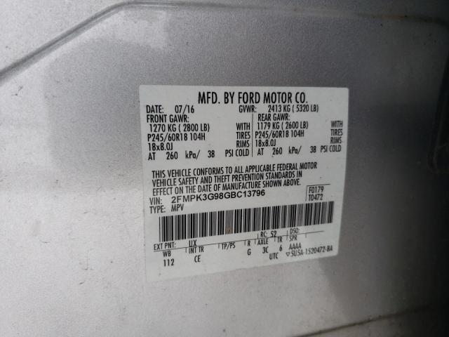 Photo 12 VIN: 2FMPK3G98GBC13796 - FORD EDGE SE 