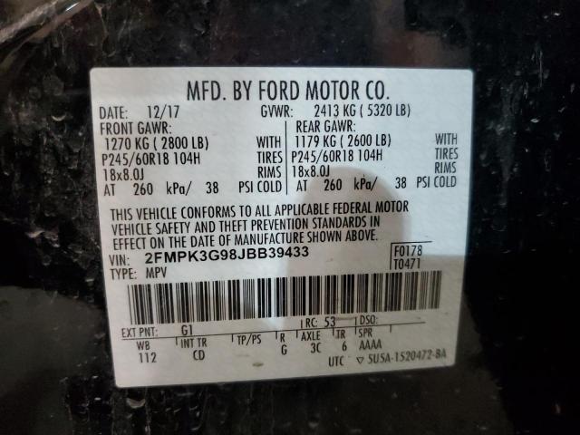 Photo 12 VIN: 2FMPK3G98JBB39433 - FORD EDGE 