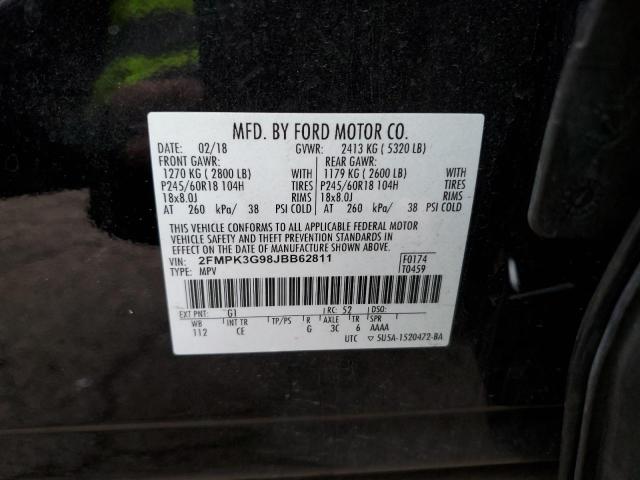 Photo 9 VIN: 2FMPK3G98JBB62811 - FORD EDGE SE 