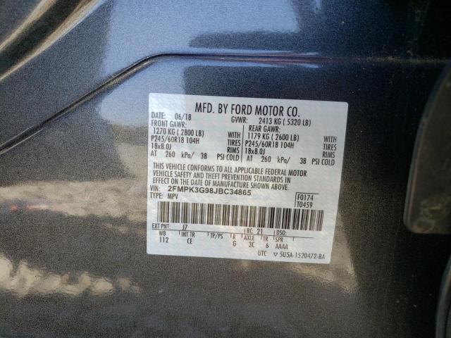 Photo 9 VIN: 2FMPK3G98JBC34865 - FORD EDGE SE 