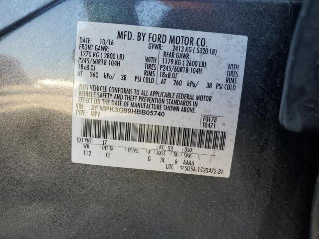 Photo 11 VIN: 2FMPK3G99HBB05740 - FORD EDGE SE 