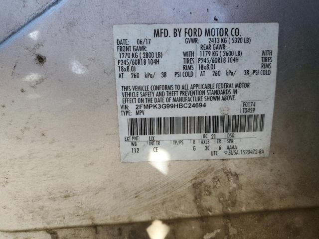 Photo 12 VIN: 2FMPK3G99HBC24694 - FORD EDGE SE 