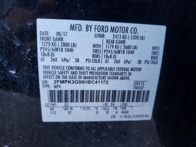 Photo 9 VIN: 2FMPK3G99HBC41172 - FORD EDGE SE 