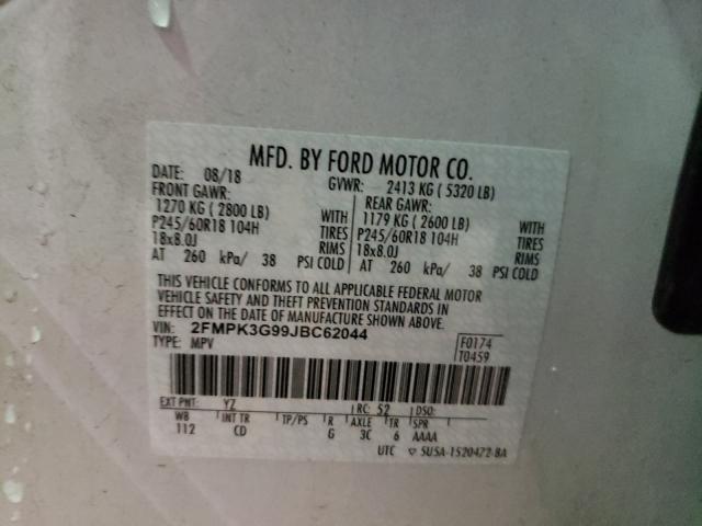 Photo 9 VIN: 2FMPK3G99JBC62044 - FORD EDGE SE 