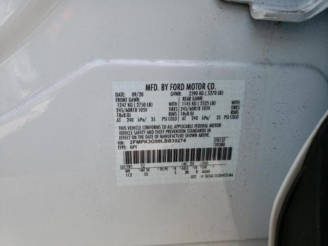 Photo 12 VIN: 2FMPK3G99LBB30274 - FORD EDGE SE 