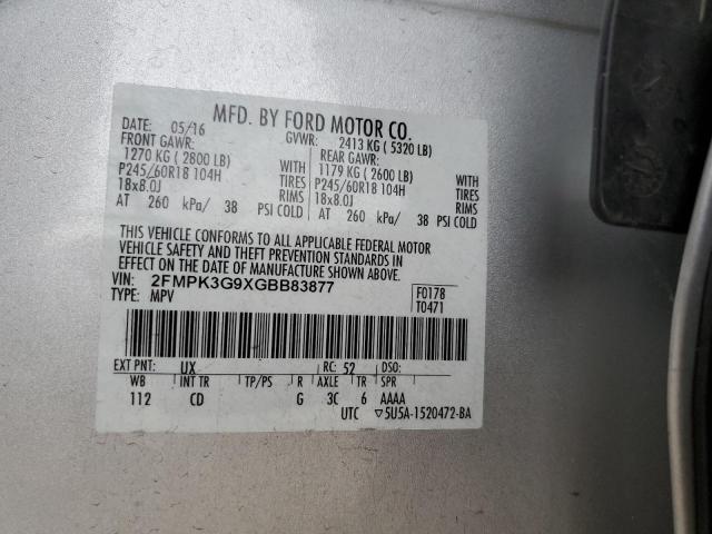 Photo 11 VIN: 2FMPK3G9XGBB83877 - FORD EDGE 