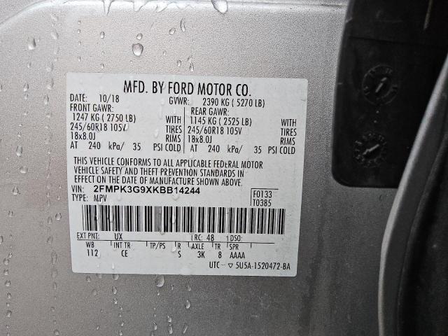 Photo 12 VIN: 2FMPK3G9XKBB14244 - FORD EDGE SE 