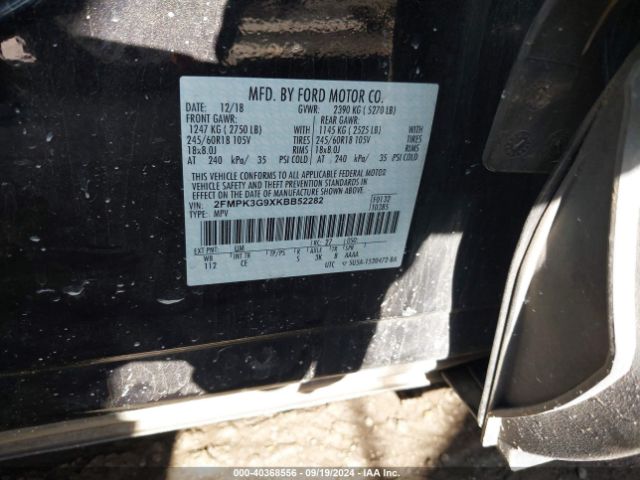 Photo 8 VIN: 2FMPK3G9XKBB52282 - FORD EDGE 