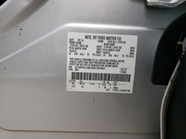 Photo 9 VIN: 2FMPK3J80GBC56562 - FORD EDGE SEL 