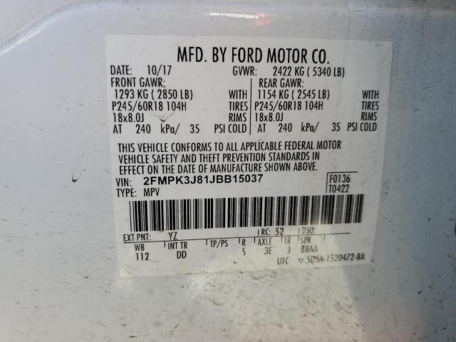 Photo 11 VIN: 2FMPK3J81JBB15037 - FORD EDGE 