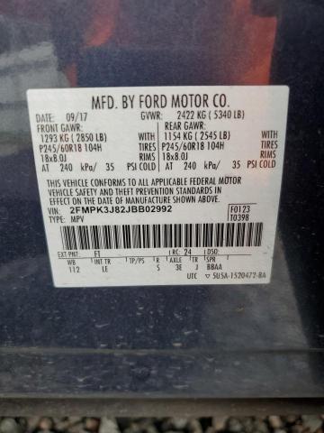 Photo 13 VIN: 2FMPK3J82JBB02992 - FORD EDGE 