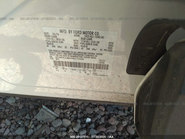 Photo 8 VIN: 2FMPK3J83GBC11938 - FORD EDGE 