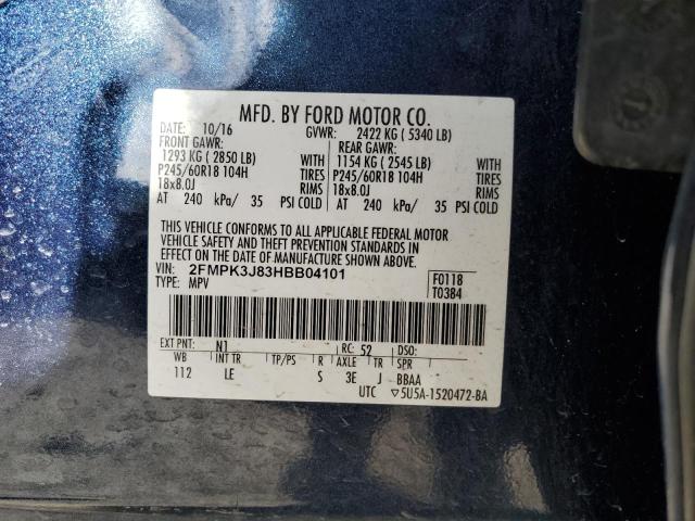 Photo 11 VIN: 2FMPK3J83HBB04101 - FORD EDGE 