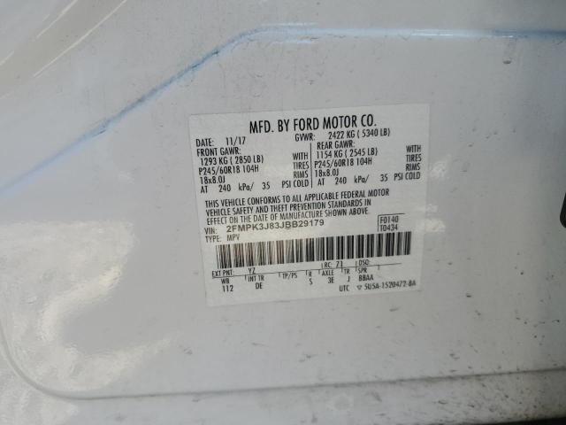 Photo 12 VIN: 2FMPK3J83JBB29179 - FORD EDGE SEL 