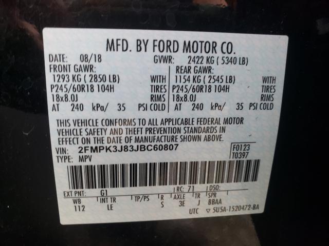 Photo 9 VIN: 2FMPK3J83JBC60807 - FORD EDGE 