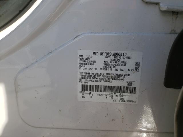 Photo 9 VIN: 2FMPK3J85GBB02932 - FORD EDGE SEL 