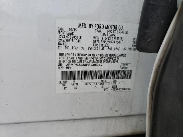 Photo 13 VIN: 2FMPK3J88FBC05342 - FORD EDGE 