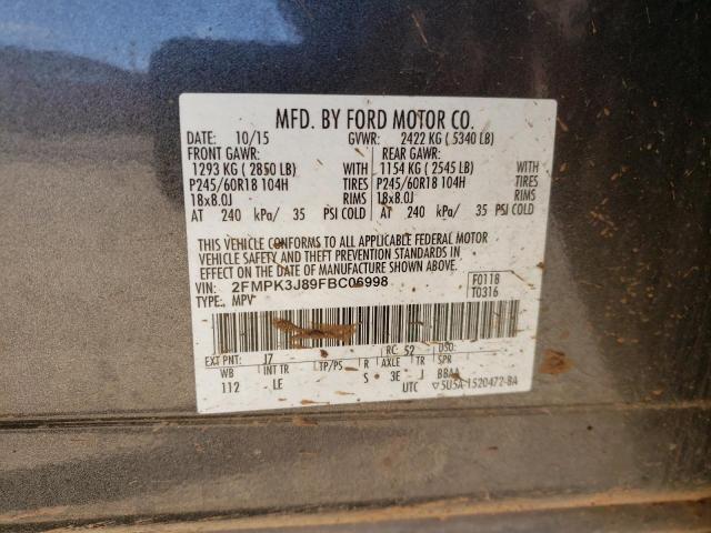 Photo 12 VIN: 2FMPK3J89FBC06998 - FORD EDGE SEL 