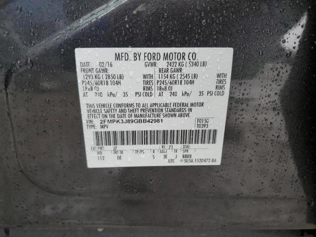 Photo 12 VIN: 2FMPK3J89GBB42981 - FORD EDGE 