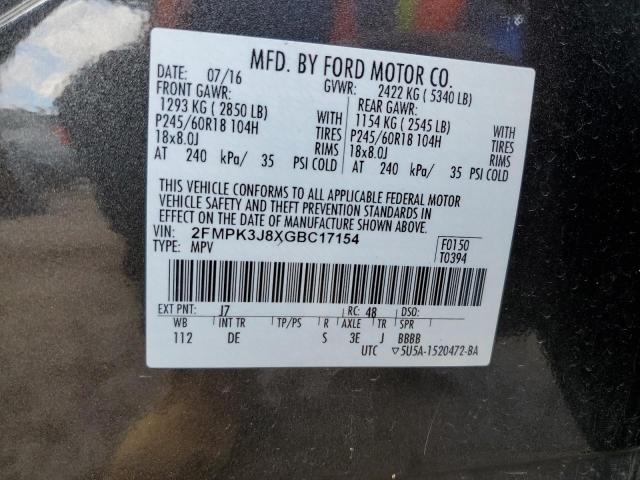 Photo 13 VIN: 2FMPK3J8XGBC17154 - FORD EDGE 