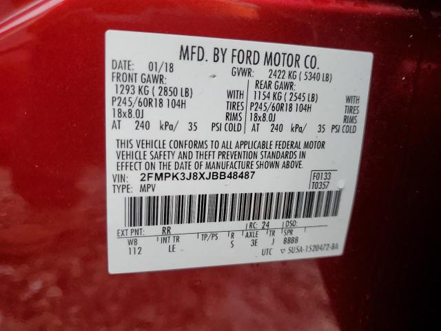 Photo 12 VIN: 2FMPK3J8XJBB48487 - FORD EDGE 