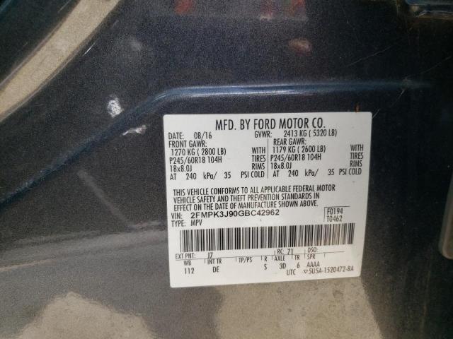 Photo 12 VIN: 2FMPK3J90GBC42962 - FORD EDGE SEL 