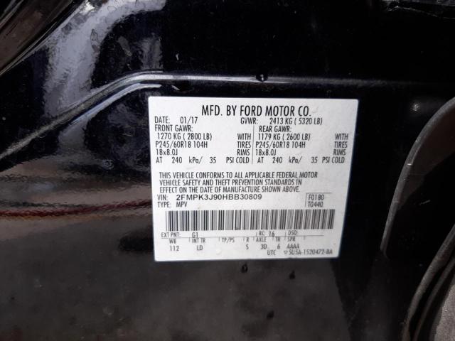 Photo 9 VIN: 2FMPK3J90HBB30809 - FORD EDGE SEL 