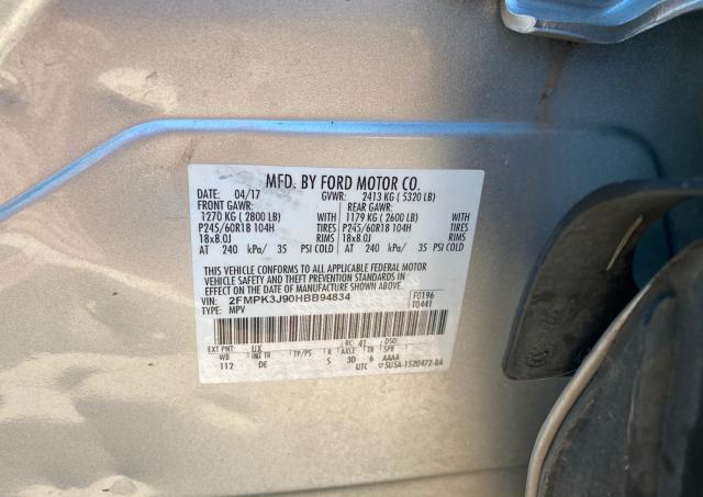 Photo 9 VIN: 2FMPK3J90HBB94834 - FORD EDGE SEL 