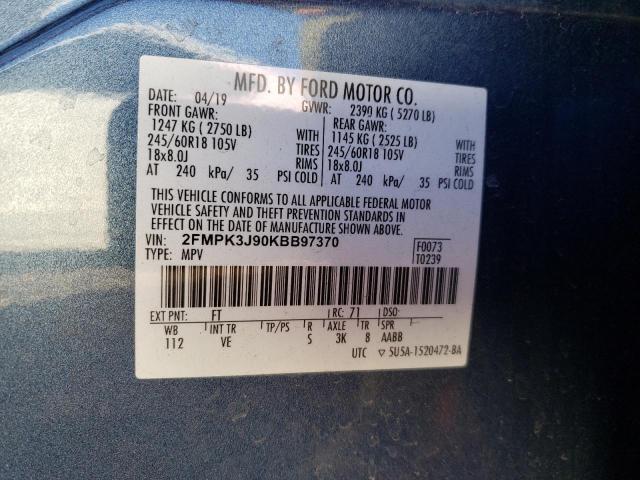 Photo 11 VIN: 2FMPK3J90KBB97370 - FORD EDGE 