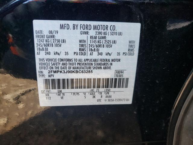 Photo 9 VIN: 2FMPK3J90KBC63285 - FORD EDGE SEL 