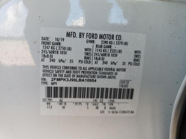 Photo 11 VIN: 2FMPK3J90LBA10954 - FORD EDGE SEL 