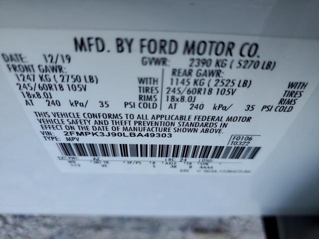 Photo 13 VIN: 2FMPK3J90LBA49303 - FORD EDGE SEL 