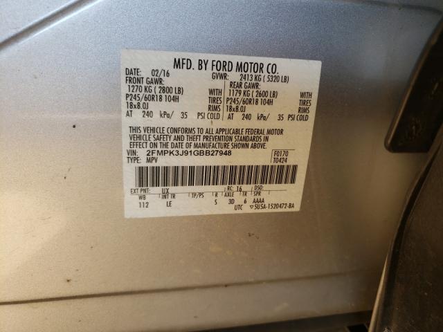 Photo 9 VIN: 2FMPK3J91GBB27948 - FORD EDGE 