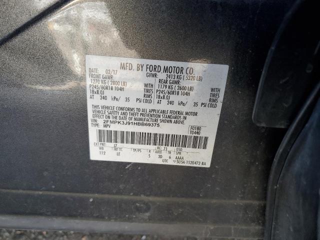 Photo 9 VIN: 2FMPK3J91HBB69375 - FORD EDGE SEL 