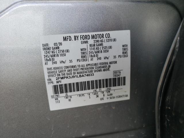 Photo 12 VIN: 2FMPK3J91LBA74033 - FORD EDGE 