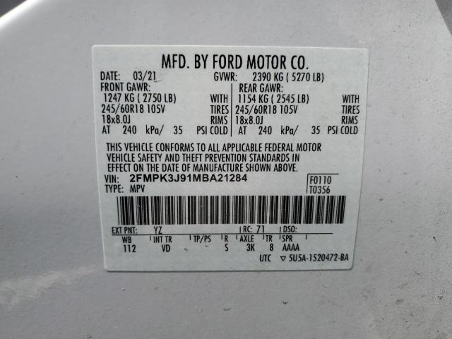 Photo 12 VIN: 2FMPK3J91MBA21284 - FORD EDGE 