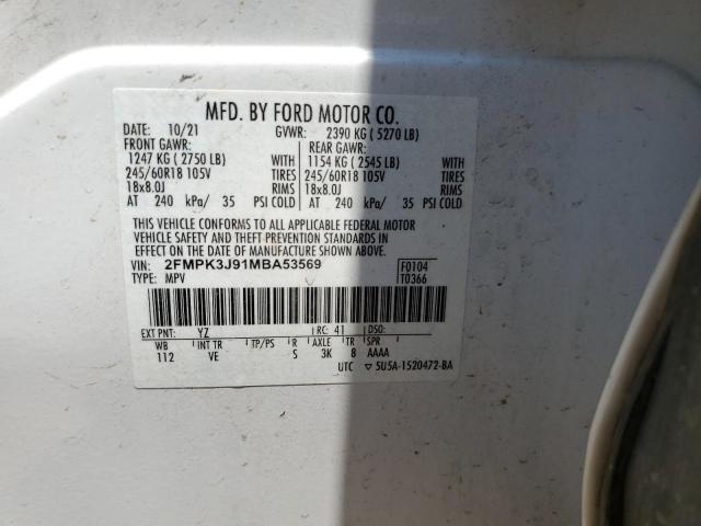 Photo 12 VIN: 2FMPK3J91MBA53569 - FORD EDGE 