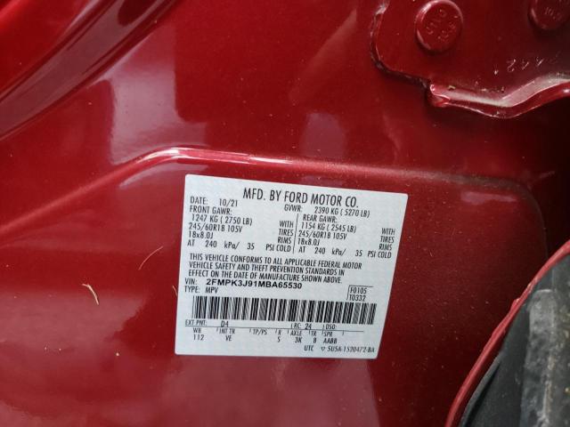 Photo 9 VIN: 2FMPK3J91MBA65530 - FORD EDGE SEL 