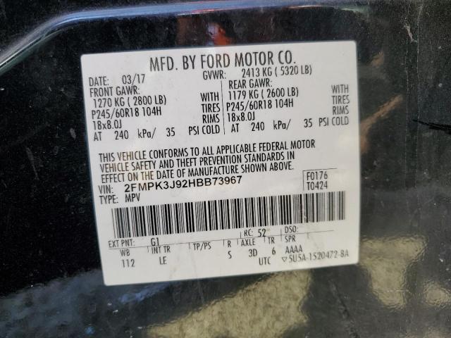 Photo 12 VIN: 2FMPK3J92HBB73967 - FORD EDGE SEL 