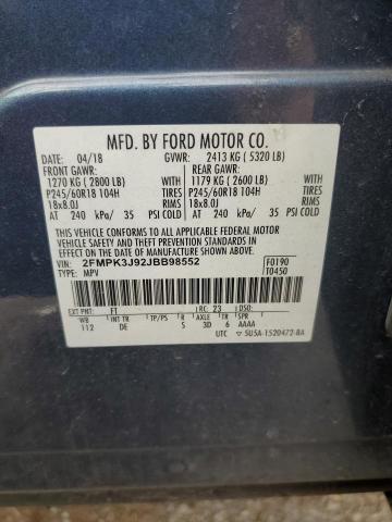 Photo 13 VIN: 2FMPK3J92JBB98552 - FORD EDGE SEL 