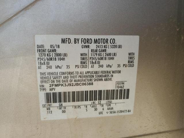 Photo 13 VIN: 2FMPK3J92JBC06388 - FORD EDGE 