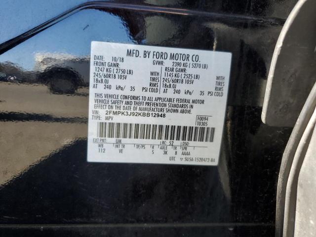 Photo 12 VIN: 2FMPK3J92KBB12948 - FORD EDGE 