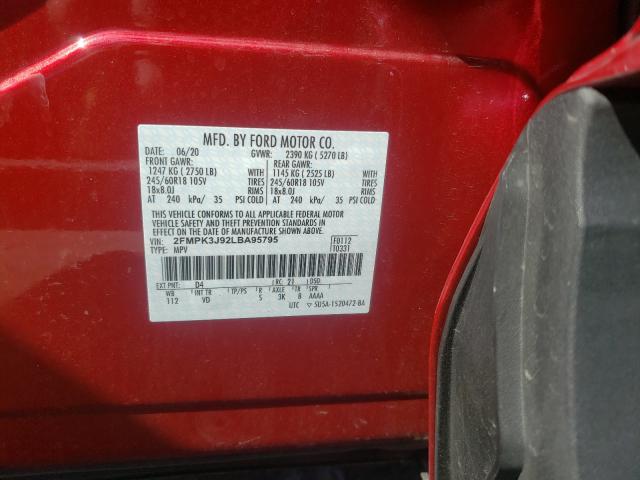 Photo 9 VIN: 2FMPK3J92LBA95795 - FORD EDGE SEL 