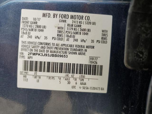 Photo 12 VIN: 2FMPK3J93JBB09653 - FORD EDGE 