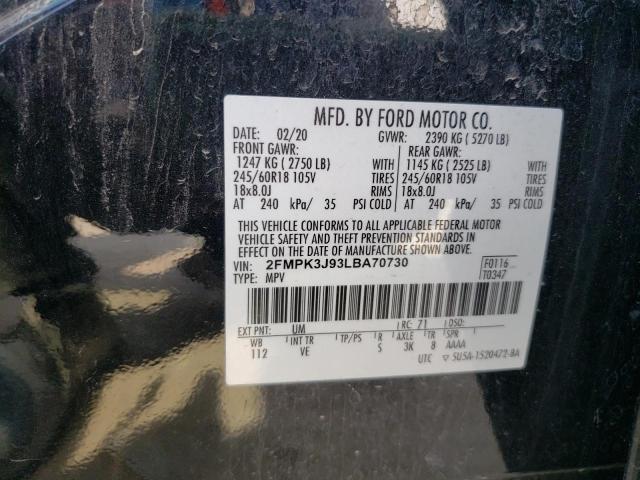 Photo 9 VIN: 2FMPK3J93LBA70730 - FORD EDGE SEL 