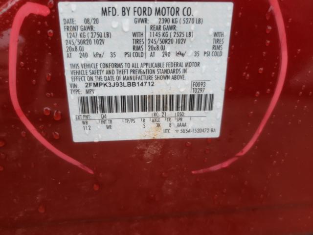 Photo 9 VIN: 2FMPK3J93LBB14712 - FORD EDGE 