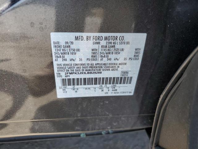 Photo 12 VIN: 2FMPK3J93LBB29288 - FORD EDGE SEL 