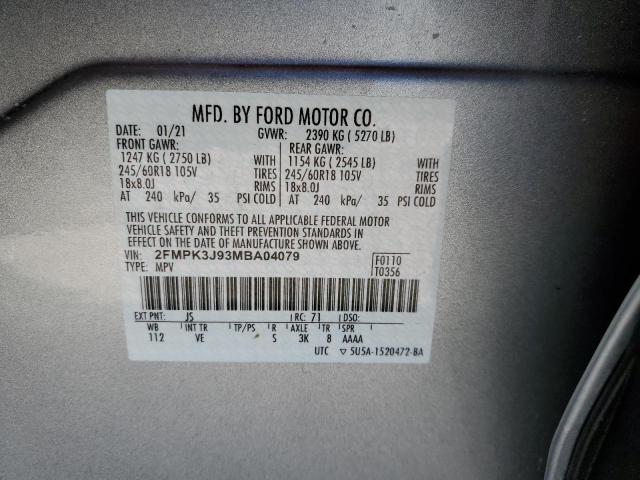 Photo 12 VIN: 2FMPK3J93MBA04079 - FORD EDGE SEL 